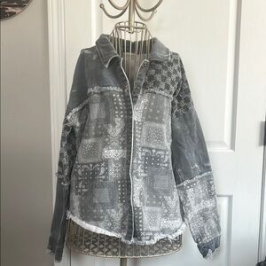 Large Patchwork Denim Jacket